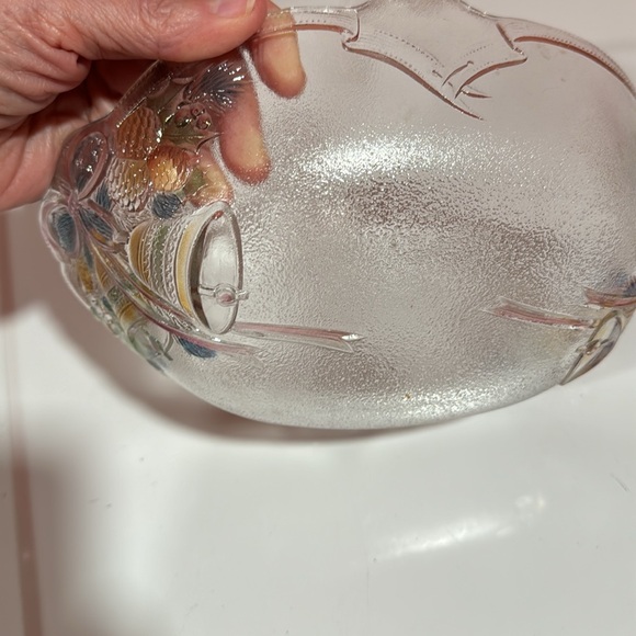 Celebrations by Mikasa Holiday Bells crystal basket.7 3/4 wide.Mint condition. - Picture 2 of 5